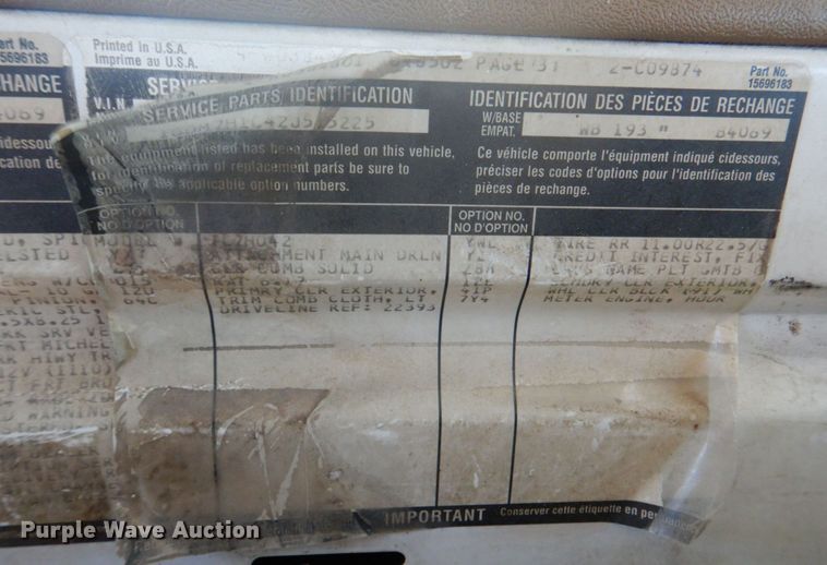 image for item DN7474 2002 GMC C7500  bucket truck