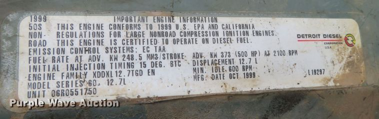 image for item DN7998 1999 Detroit Diesel Series 60  engine