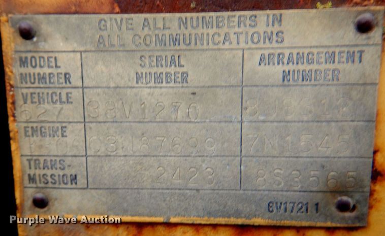 image for item DP4179 1979 Caterpillar 627B  scraper