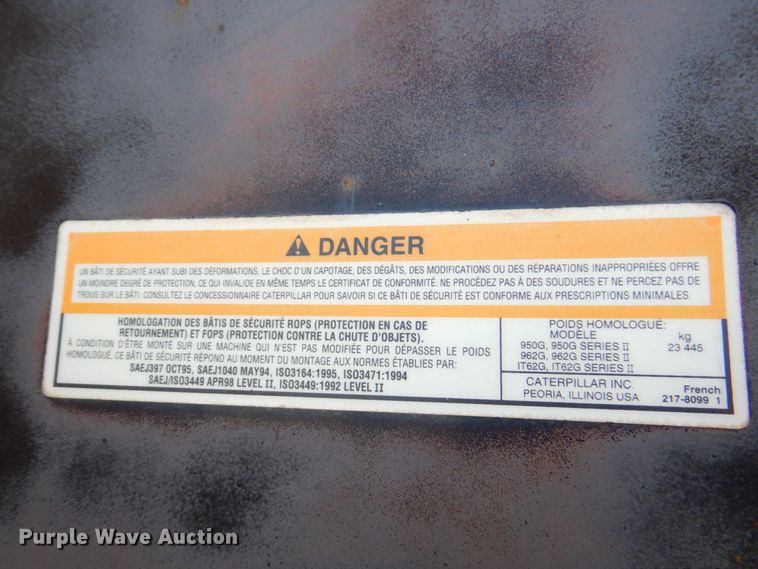 image for item DP4234 2005 Caterpillar 962GII  wheel loader