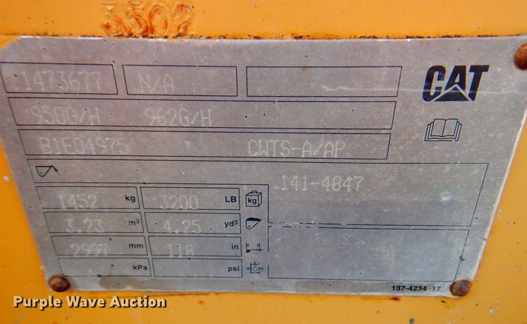 image for item DP4234 2005 Caterpillar 962GII  wheel loader