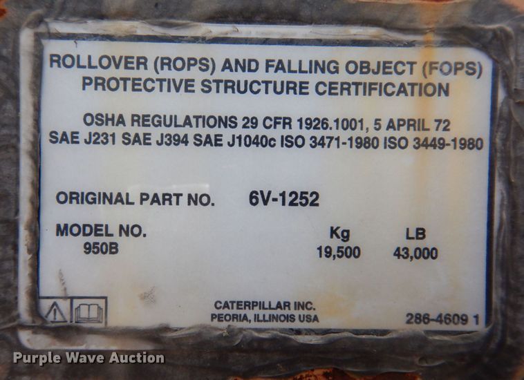 image for item DP5536 1983 Caterpillar 950B  wheel loader