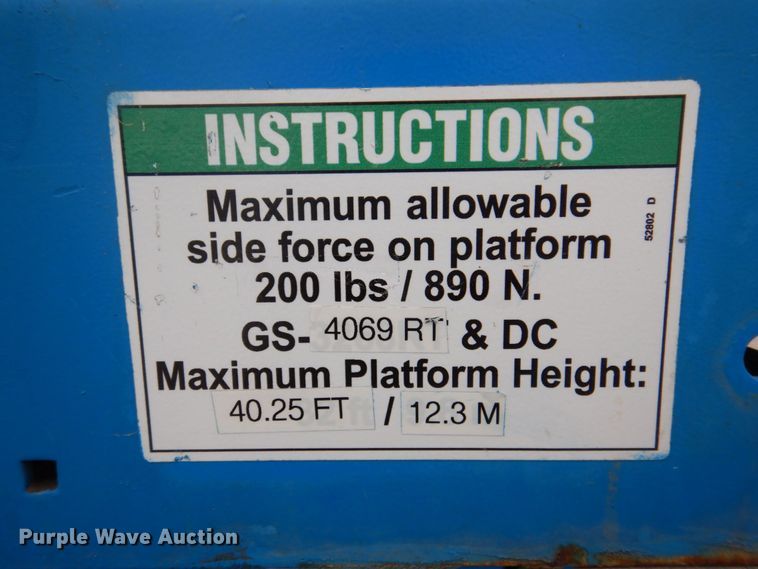 image for item DP5541 2013 Genie GS-4069  scissor lift