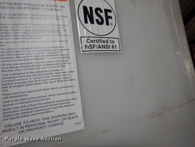 image for item DR0449 Approximately 1,500 gallon tank