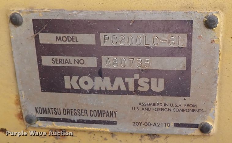 image for item DS7071 1994 Komatsu PC200LC-6L  excavator