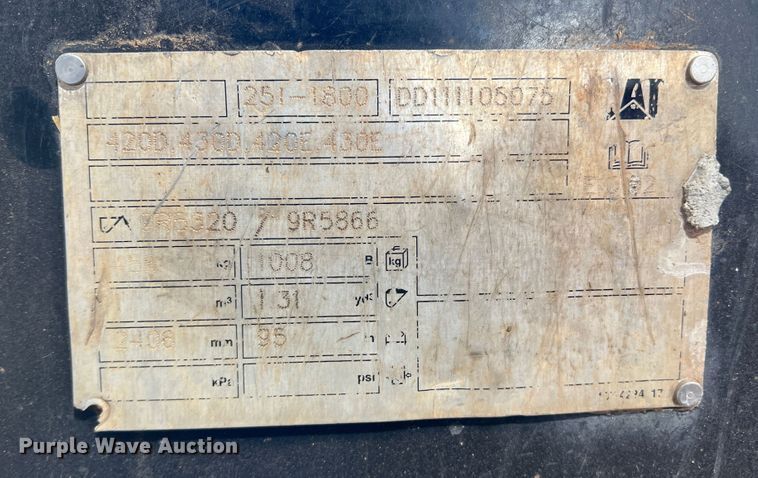 image for item DS8249 2012 Caterpillar 420E IT  backhoe