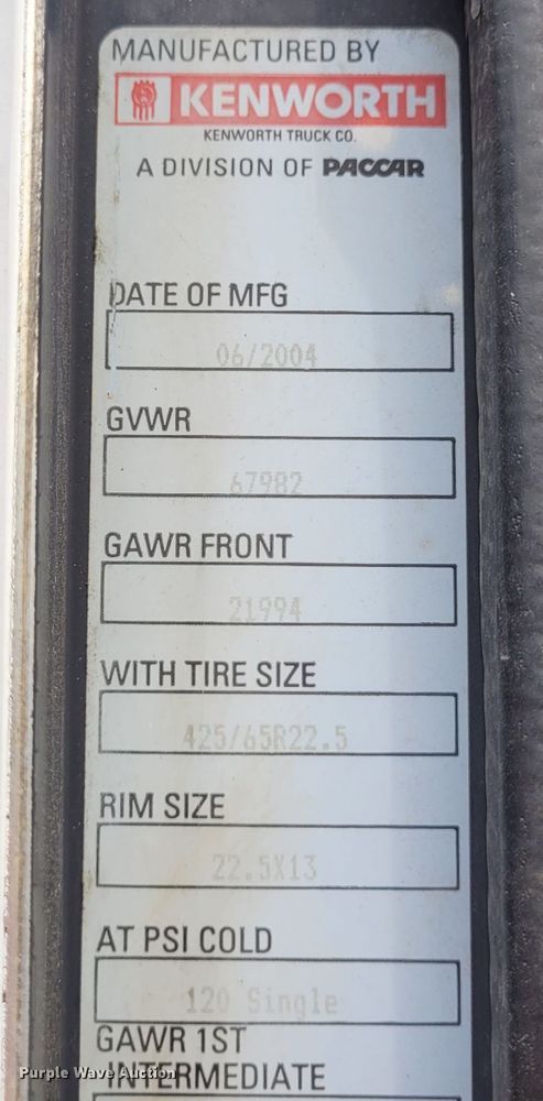 image for item FC9140 2005 Kenworth T800  semi truck