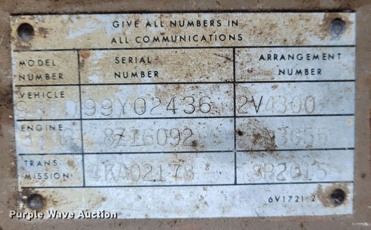 image for item FC9151 1983 Caterpillar 966D  wheel loader