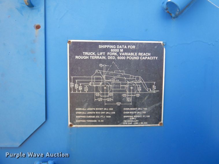 image for item HB9757 1992 SkyTrak 6000M  telehandler