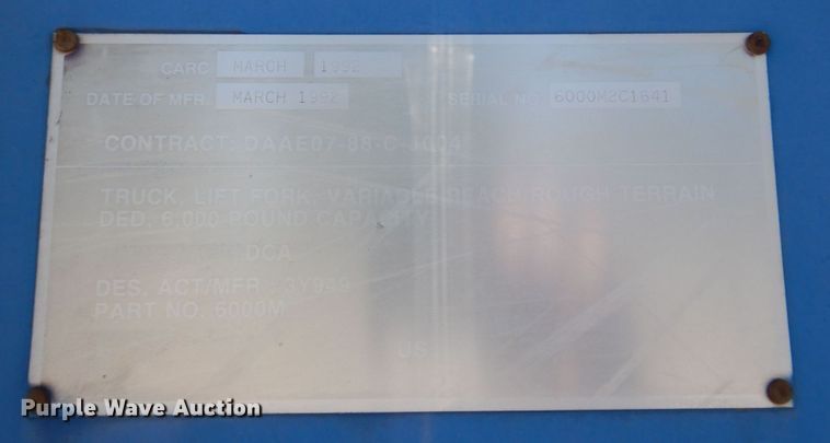 image for item HB9757 1992 SkyTrak 6000M  telehandler