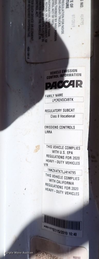 image for item IS9465 2020 Kenworth T880  dump truck