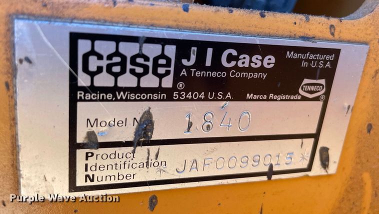 image for item JC9879 1992 Case 1840  skid steer loader