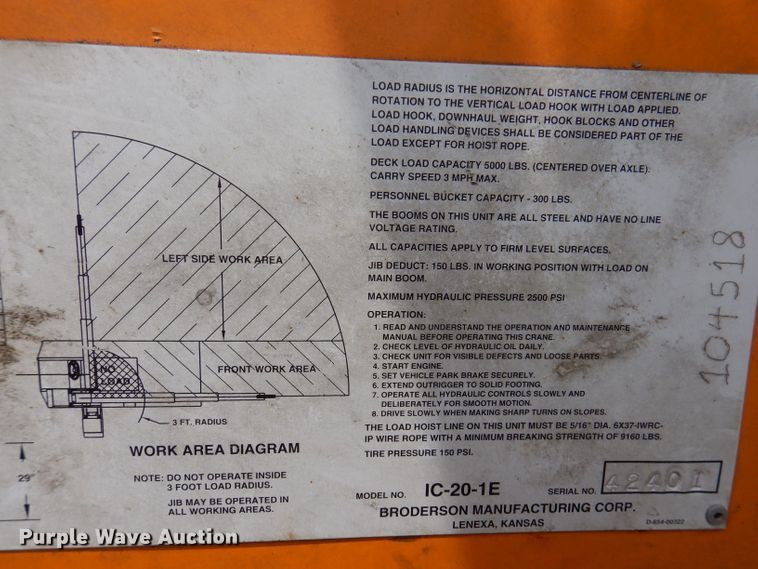 image for item JH9741 Broderson IC-20-1E  crane