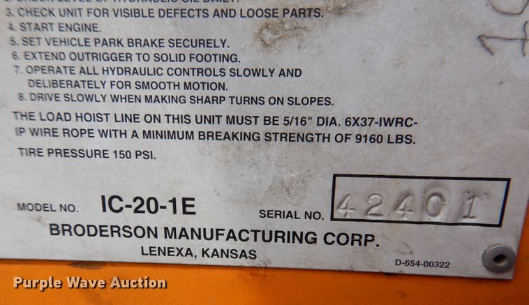 image for item JH9741 Broderson IC-20-1E  crane
