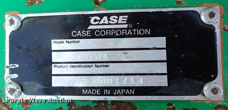 image for item JU9241 2004 Case CX31  mini excavator