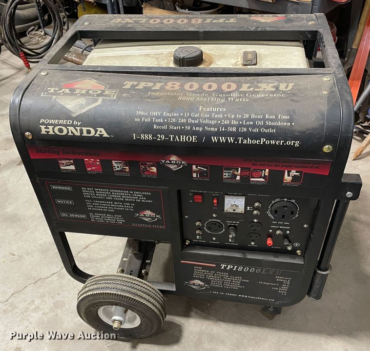 image for item JX9829 Tahoe TPI8000LXU  generator