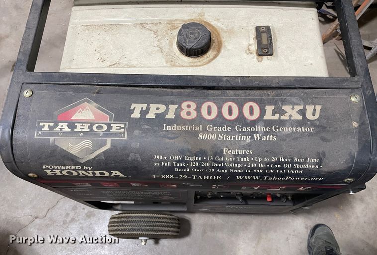image for item JX9829 Tahoe TPI8000LXU  generator