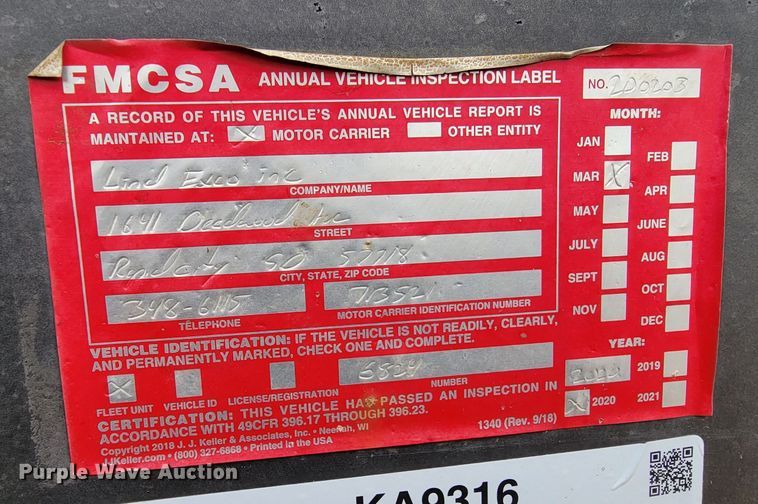 image for item KA9316 1999 Red River  bottom dump trailer