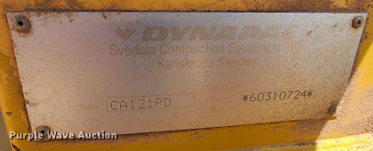 image for item KA9320 1999 Dynapac CA121PD  single drum vibratory roller