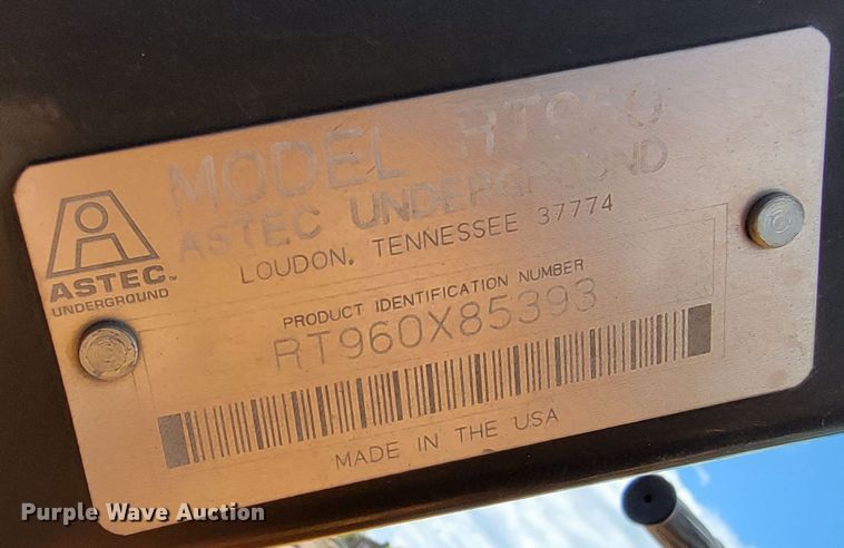 image for item KA9325 2008 Astec RT960  trencher