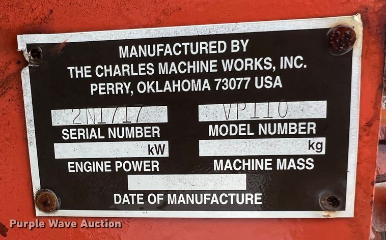 image for item KC9982 Ditch Witch VP110  vibratory cable plow