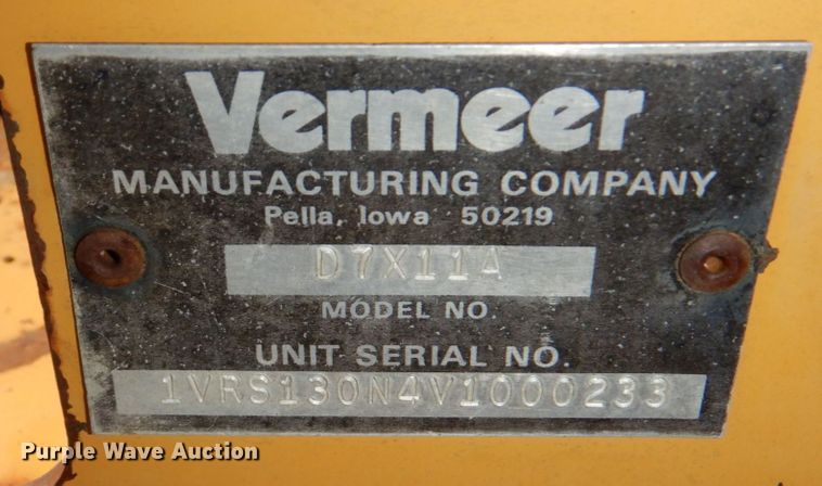 image for item KD9939 1997 Vermeer Navigator D7X11A  directional boring unit