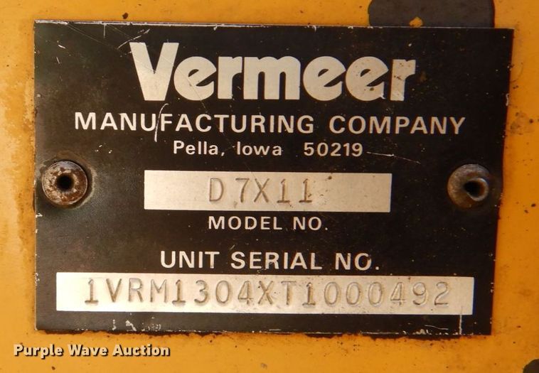 image for item KD9940 1996 Vermeer Navigator D7X11A  directional boring unit