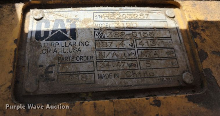 image for item KF9018 2019 Caterpillar 315F LCR  excavator