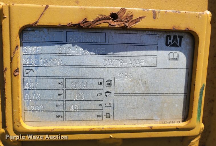 image for item KF9021 Caterpillar  48"W excavator bucket