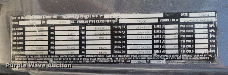 image for item KF9048 2004 Sterling L-Line  ready mix truck