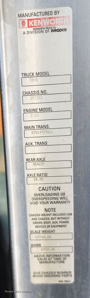 image for item KF9049 2003 Kenworth T800  ready mix truck