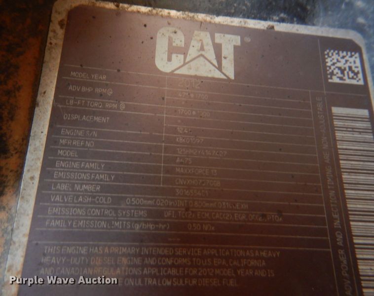 image for item KP9075 2013 Caterpillar CT660  vacuum truck