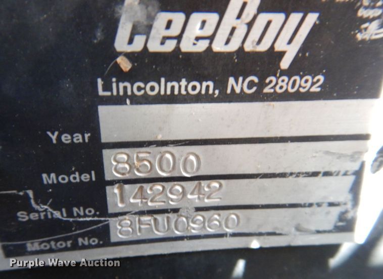 image for item KR9314 2016 LeeBoy 8500D  paver