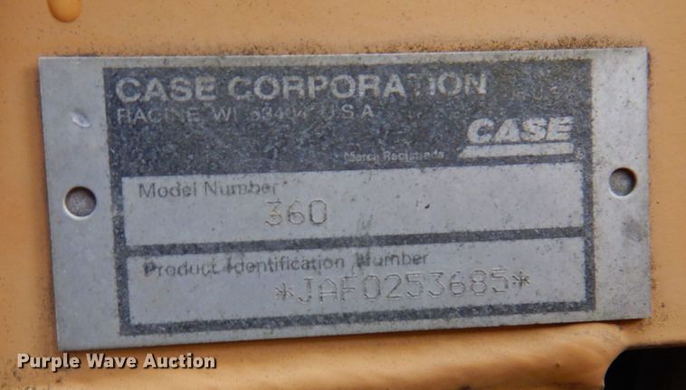 image for item KR9338 1998 Case 360  trencher