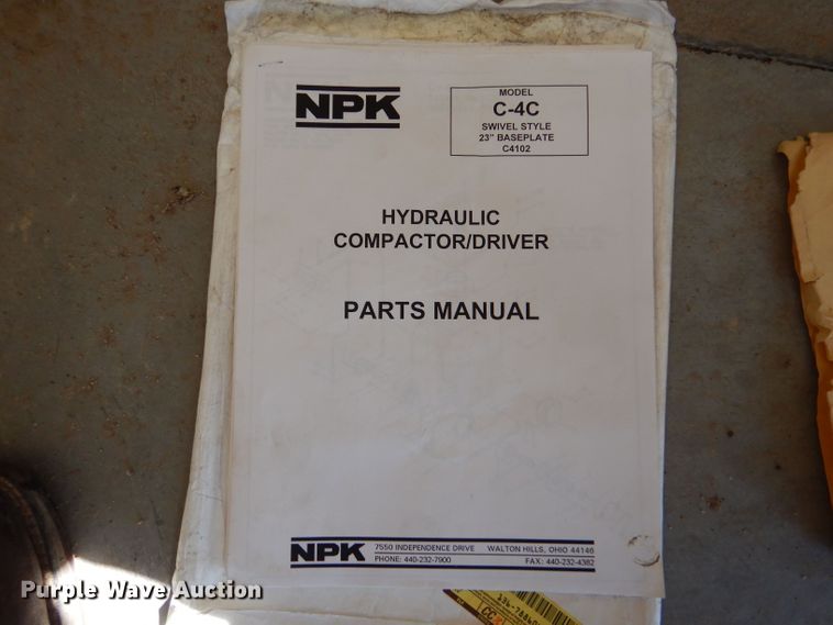 image for item LS9218 NPK C-4C  excavator plate compactor