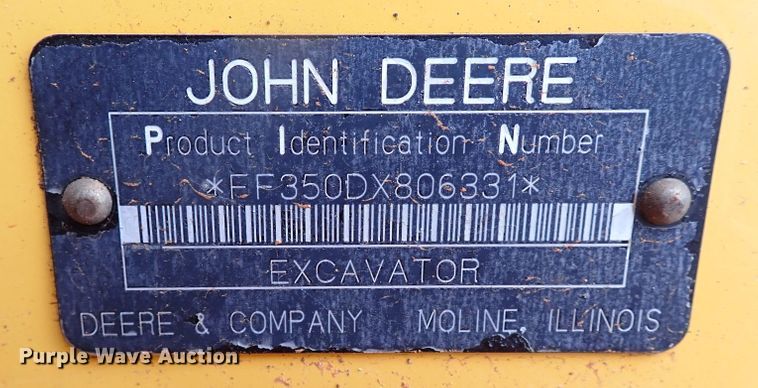 image for item MF9501 2008 John Deere 350D LC  excavator