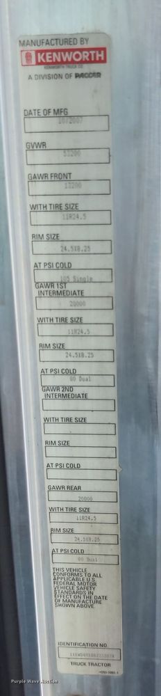 image for item MF9521 2008 Kenworth W900  dump truck