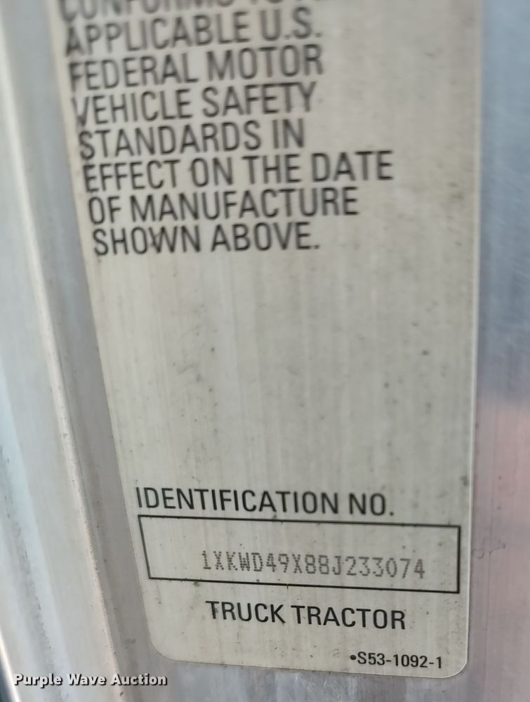 image for item MF9521 2008 Kenworth W900  dump truck