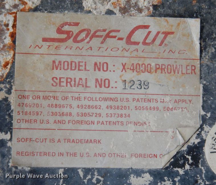 image for item MU9598 Soff-Cut X-4000 Prowler  concrete saw