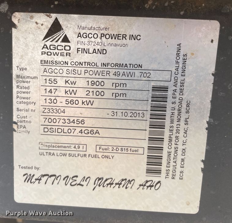 image for item DJ5133 2014 Massey Ferguson WR9760  windrower