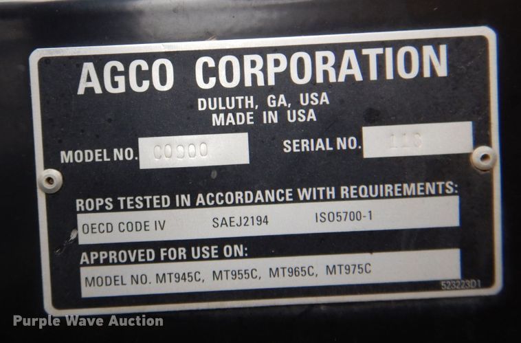 image for item DP4046 2013 Challenger MT965C  4WD tractor