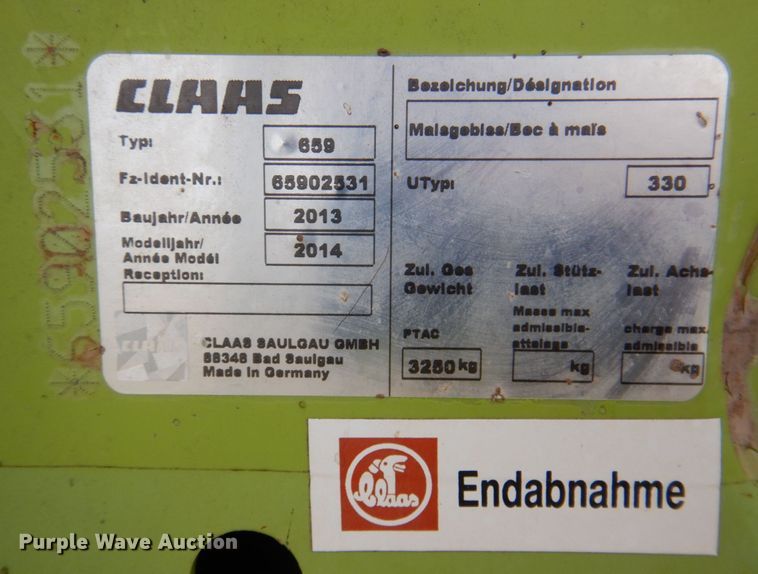 image for item DP4049 2014 Claas Orbis 750  rotary forage head