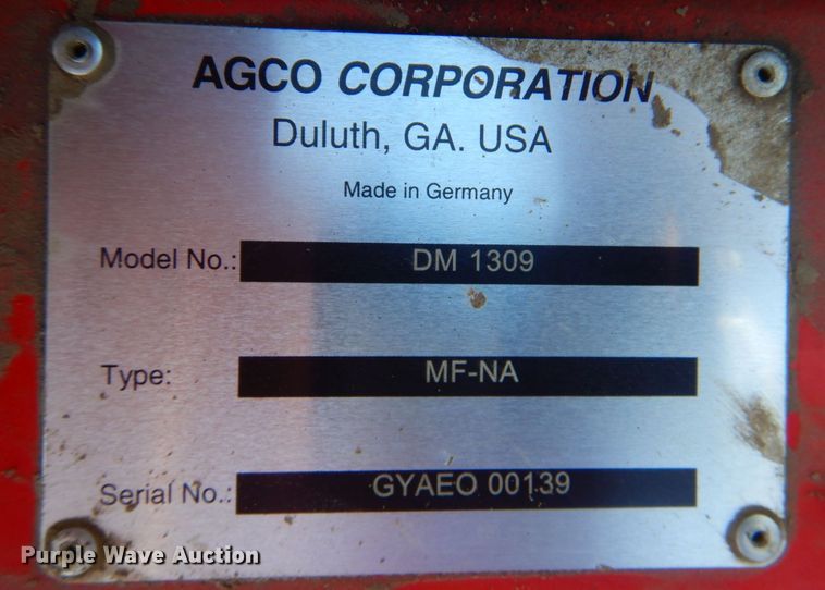 image for item DP4256 Massey Ferguson DM1309  disc mower