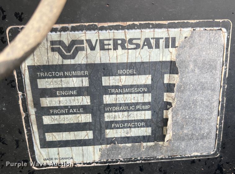 image for item HL9068 2010 Versatile 280  MFWD tractor