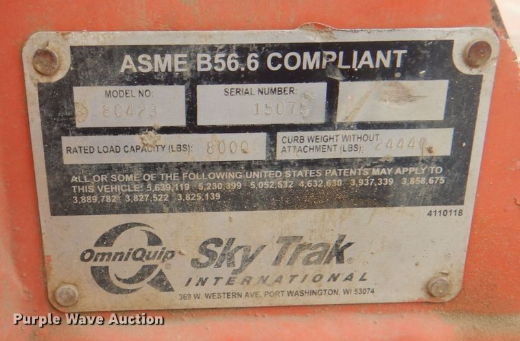 image for item DH7374 JLG 8042-3  telehandler