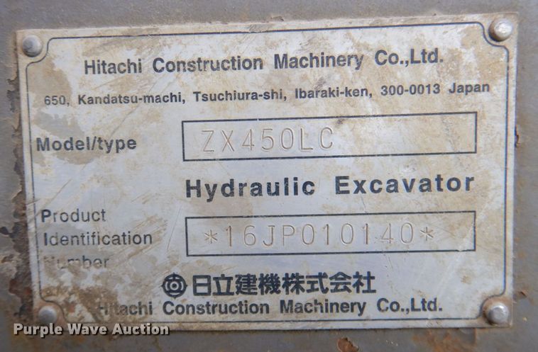 image for item DP4057 2002 Hitachi ZX450LC  long reach excavator