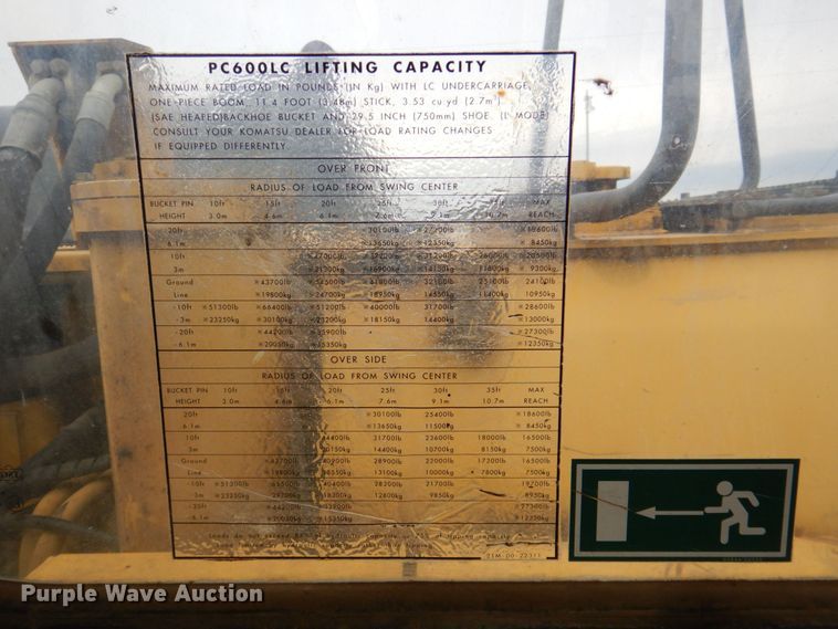 image for item DP4148 2006 Komatsu PC600LC-8  excavator