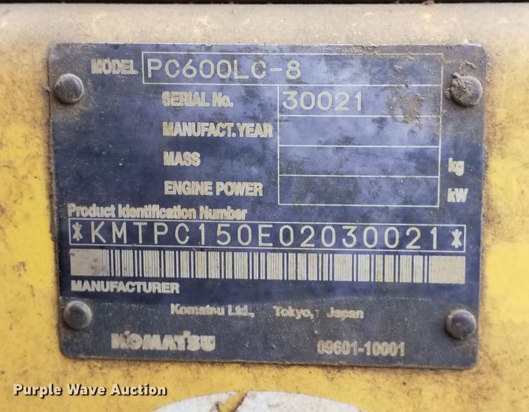 image for item DP4148 2006 Komatsu PC600LC-8  excavator