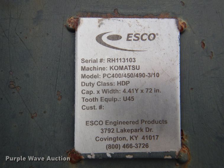 image for item DP4155 Esco  72"W excavator bucket