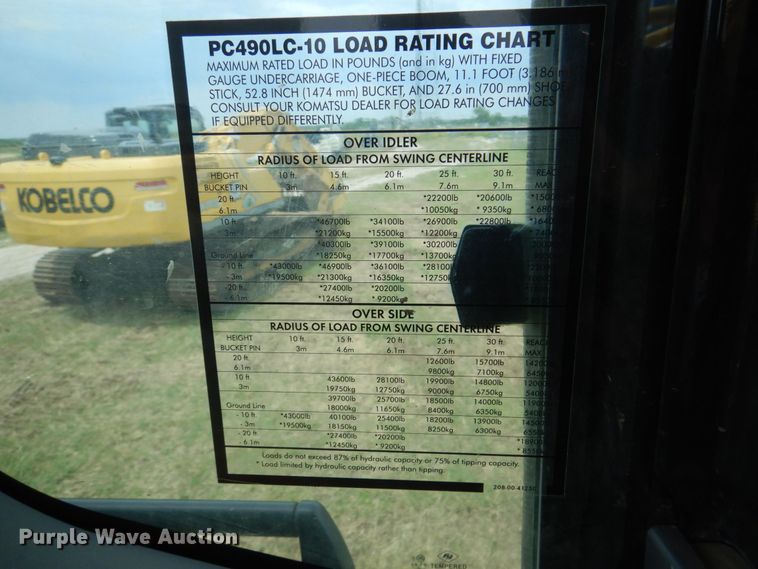 image for item DP4160 2014 Komatsu PC490LC-10  excavator